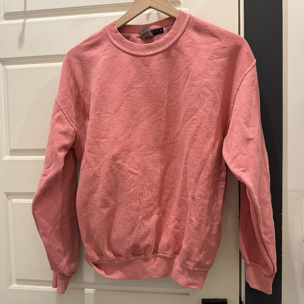 Nastygal Pink Pullover Sweatshirt Size S